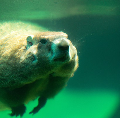 a diving groundhog