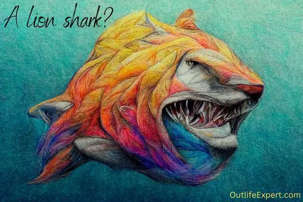 lion shark drawing